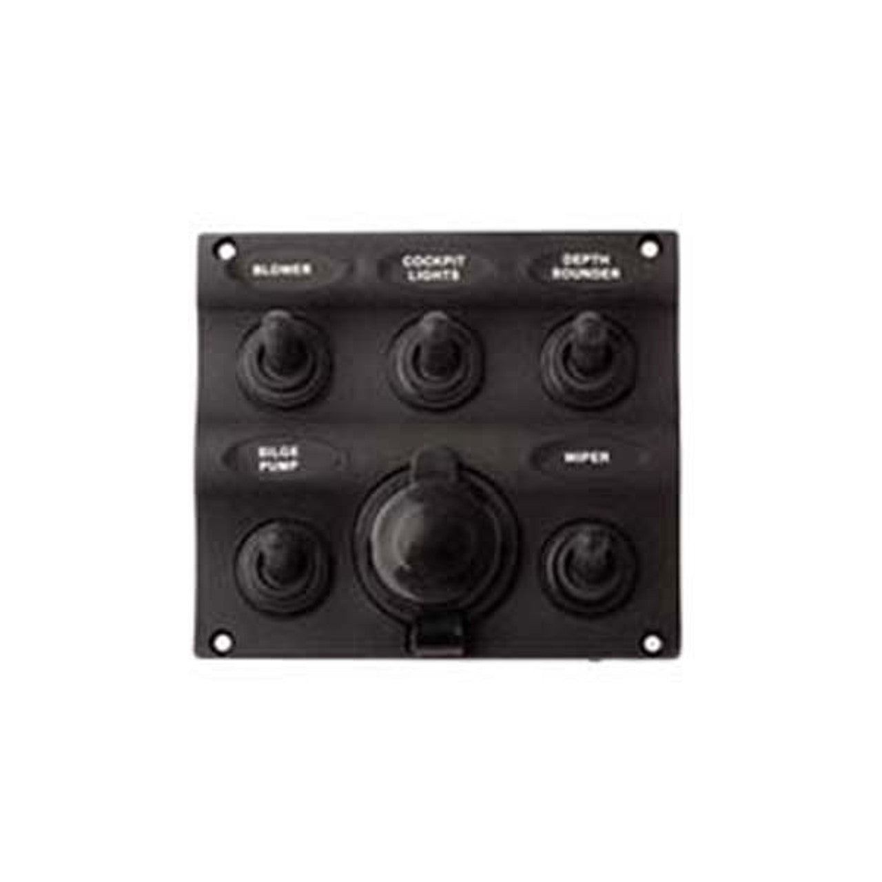 Sea Dog Five Toggle Switch Panel with Power Socket